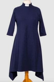 Collared Clergy Wear Antoinette Dress Blue/Navy | 95% cotton 5% elastane