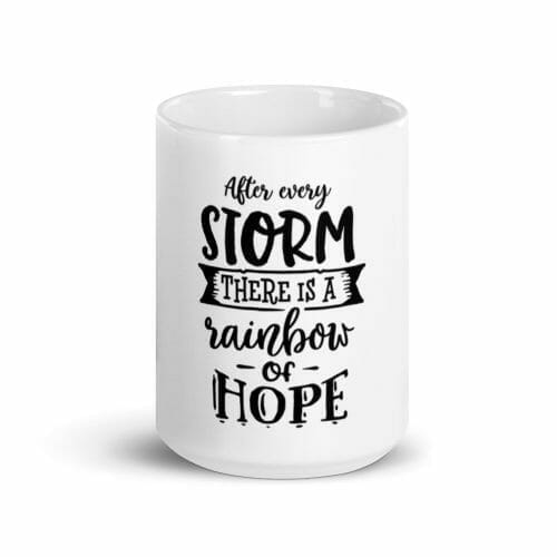 Collared Clergy Wear Ceramic Glossy White Mug With After Every Storm | Height 9.8cm 12cm