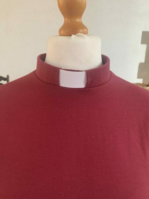 Collared Clergy Wear Essential Top in Burgundy sizes 6-26 and 6 colours